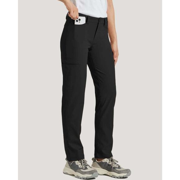 Willit Sports Woman's Golf/Hiking Pants Water Resistant Black Size 4 NWT - Picture 2 of 9